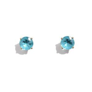 Sterling Silver 925 MWS Blue Topaz Clip-On Earrings